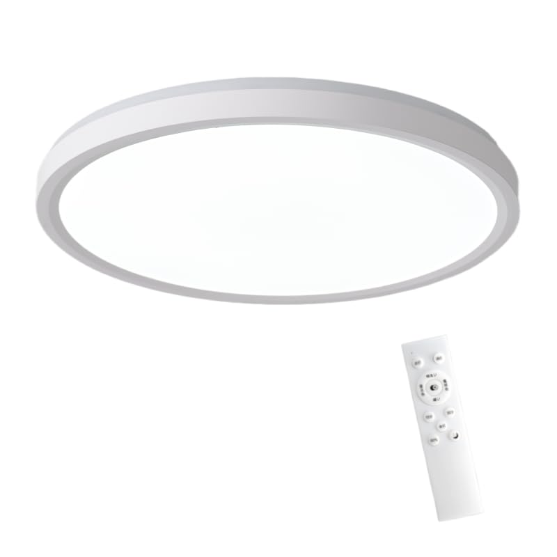 NIBOENOKI LEDシーリングライト 小型コンパクト 屋内用 ホワイト 6畳用 おしゃれ 薄型 丸型 間接照明 28w 電球色 昼光色 調光調色 3000K-6000K 器具光束3300Lm 30cm 常夜灯モード 省エネ 工事不要 タイマー機能 リモコン付き 節電 眩しくない 北欧風 日式和風 洋室 和室 寝室 ダイニング キッチン 書斎 子供部屋廊下 玄関 脱衣所 台所