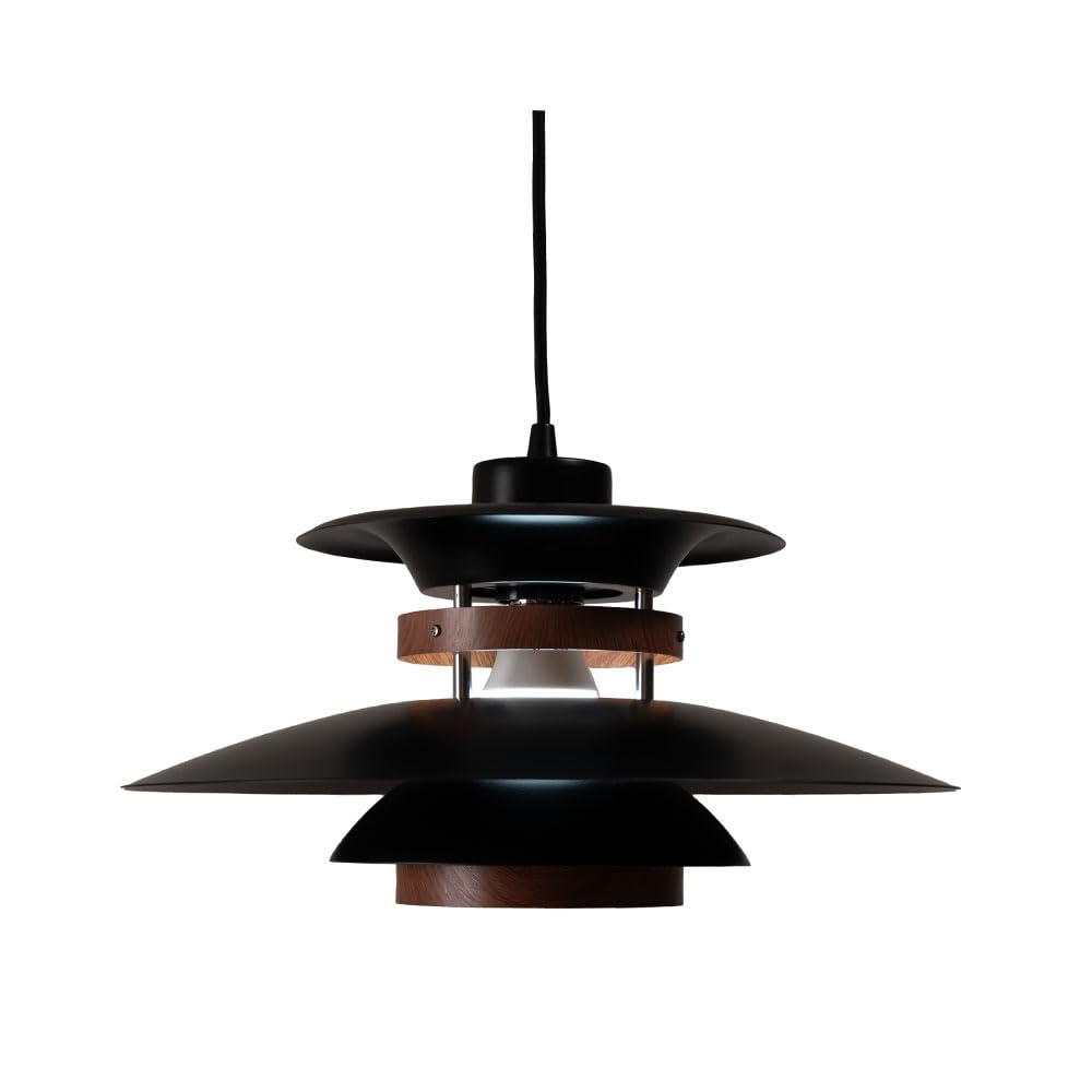 ペンダントライト 1灯 照明 おしゃれ 照明器具 北欧 シンプル インテリア リビング ダイニング キッチン LED 対応 天井照明 ライト 居間用 食卓用 寝室 hd2-ledcl-dd01-bk (ブラック)