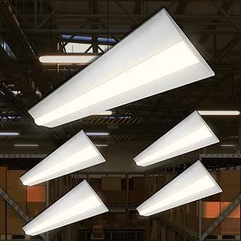 【ｈｉｄｅｍａｓａ 】LED蛍光灯 LEDベースライト 逆富士型 器具一体型 天井照明 50W型 昼白色(5000k) LED照明器具 薄型 一体型led 取り付け簡単 tt-lbl-g2350-5set-5000k