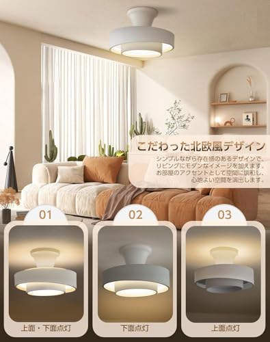 【ｈｉｄｅｍａｓａ】シーリングライト LED 間接光 照明器具 天井 リモコン付き おしゃれ 12段階 調光 調色 常夜灯モード 省エネ 消灯タイマー リビング 寝室 子供部屋 寝室 和室 洋室 洗面所 ledシーリングライト (単品, Φ37xH19cm 36W)