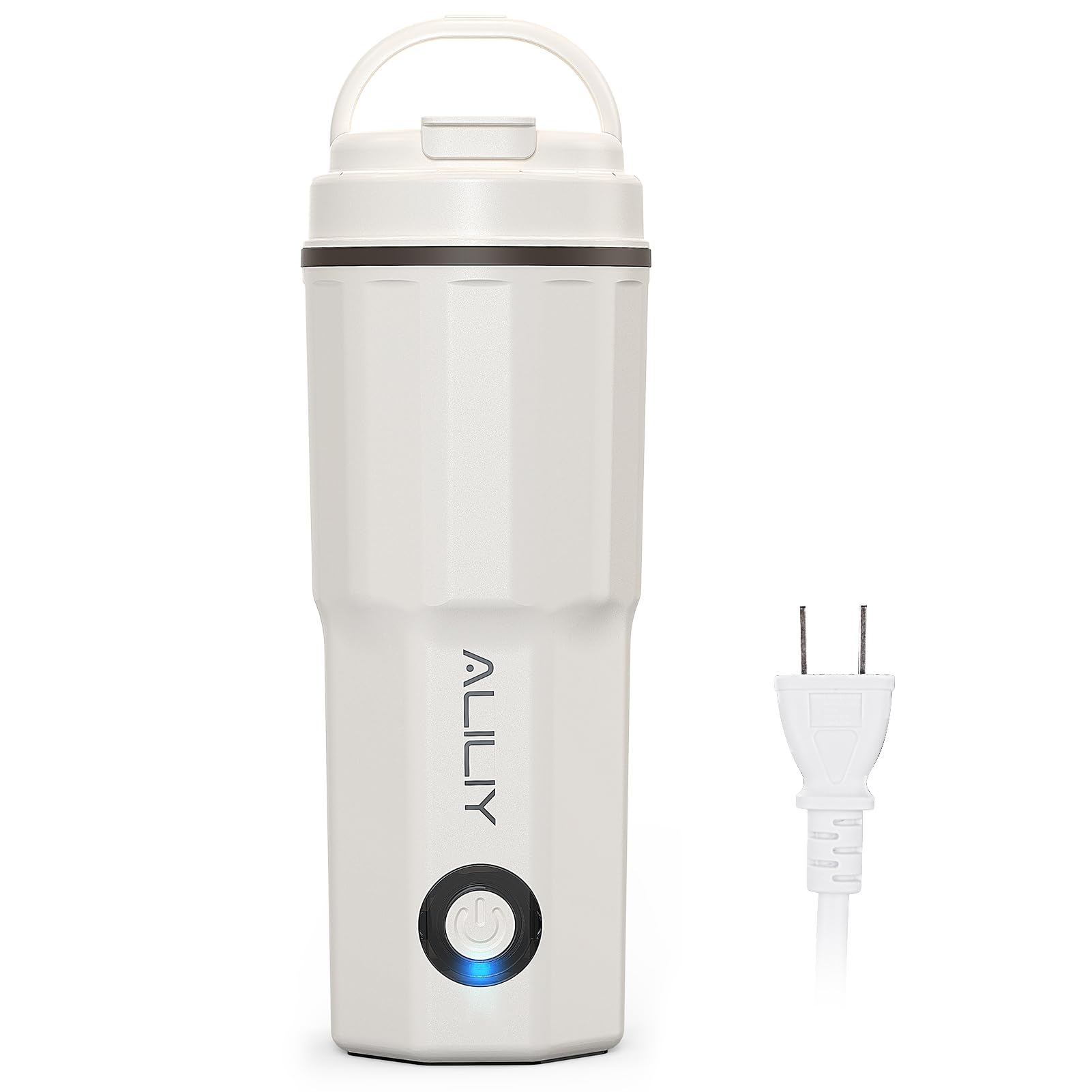 Aliliy 電気ケトル ポータブル トラベルケトル 小型 400ML 100V 300W 低消費電力 持ち運びケトル 湯沸かし 一人暮らし 電気ポット トラベル 湯沸かし器 水筒 急速沸かし 空焚き防止 漏れない お湯ポット ステンレス 二重構造 コーヒー 紅茶に使用 旅行 車中泊 オフィス 出張 ギフト 日本語説明書付き PSE認証済み (ベージュ)